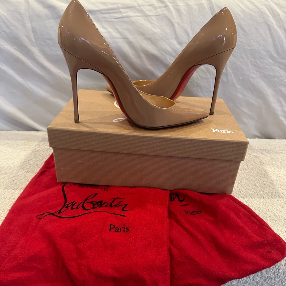 Christian Louboutin Nude Patent Leather Heels